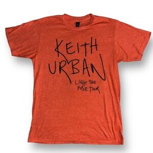 KEITH URBAN Light The Fuse Tour Concert Merch Festival Tee T-Shirt Orange M